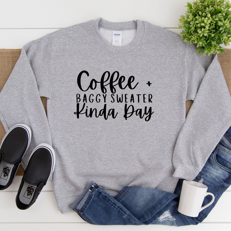 Coffee & Baggy | Graphic Sweatshirt