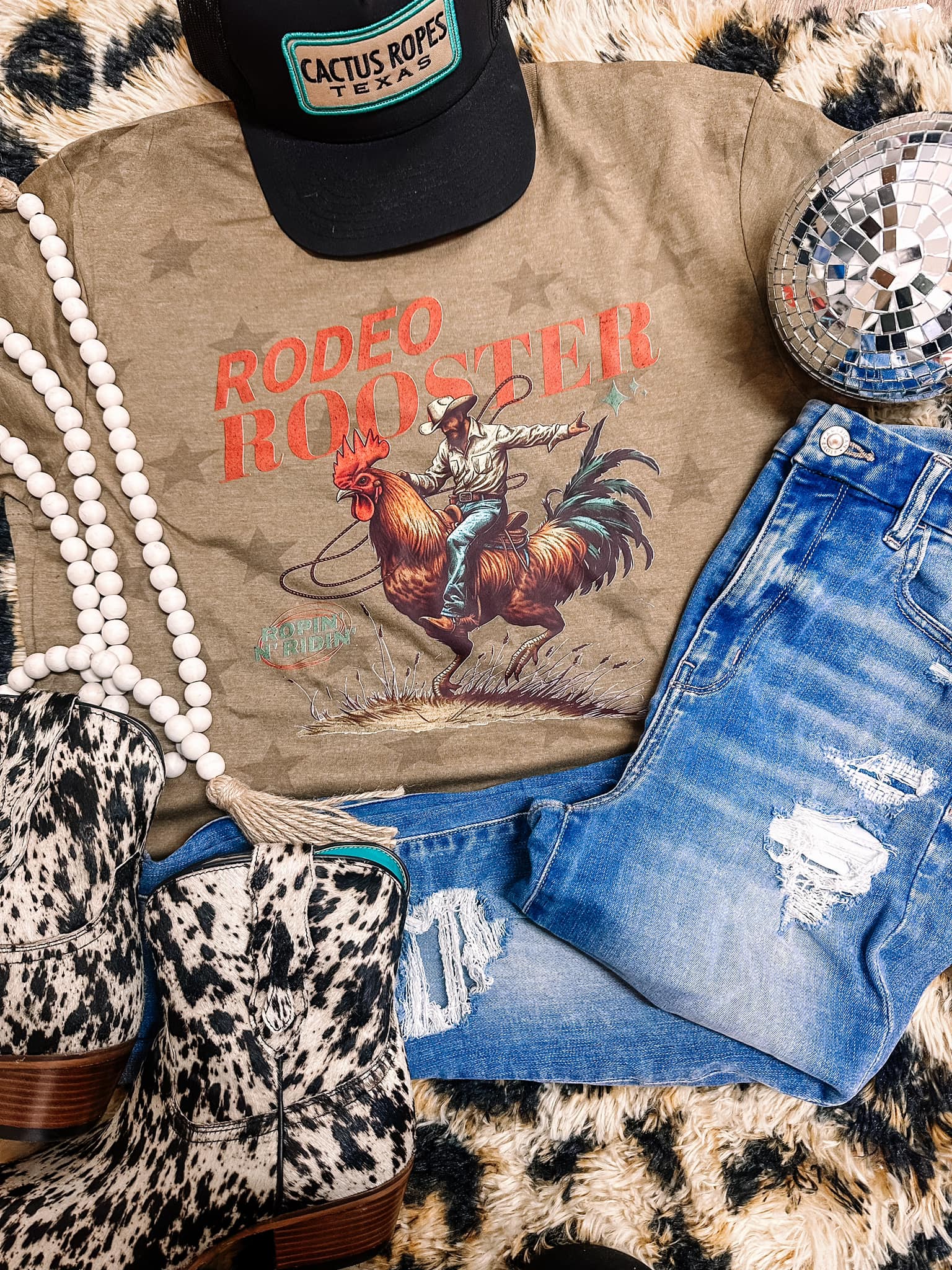Rodeo Rooster Western Graphic Tee