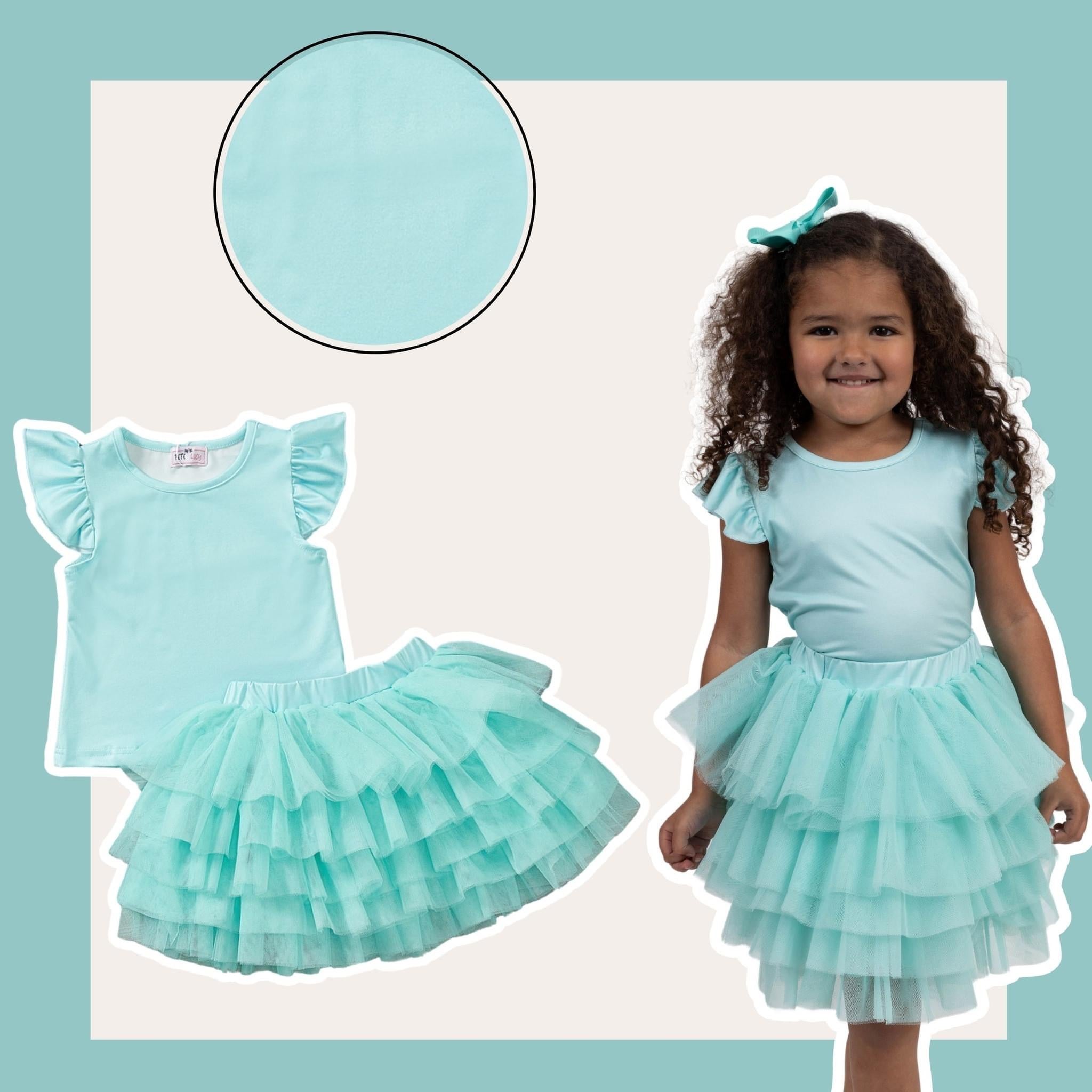Spectacular Seafoam Tulle Dress by Pete and Lucy