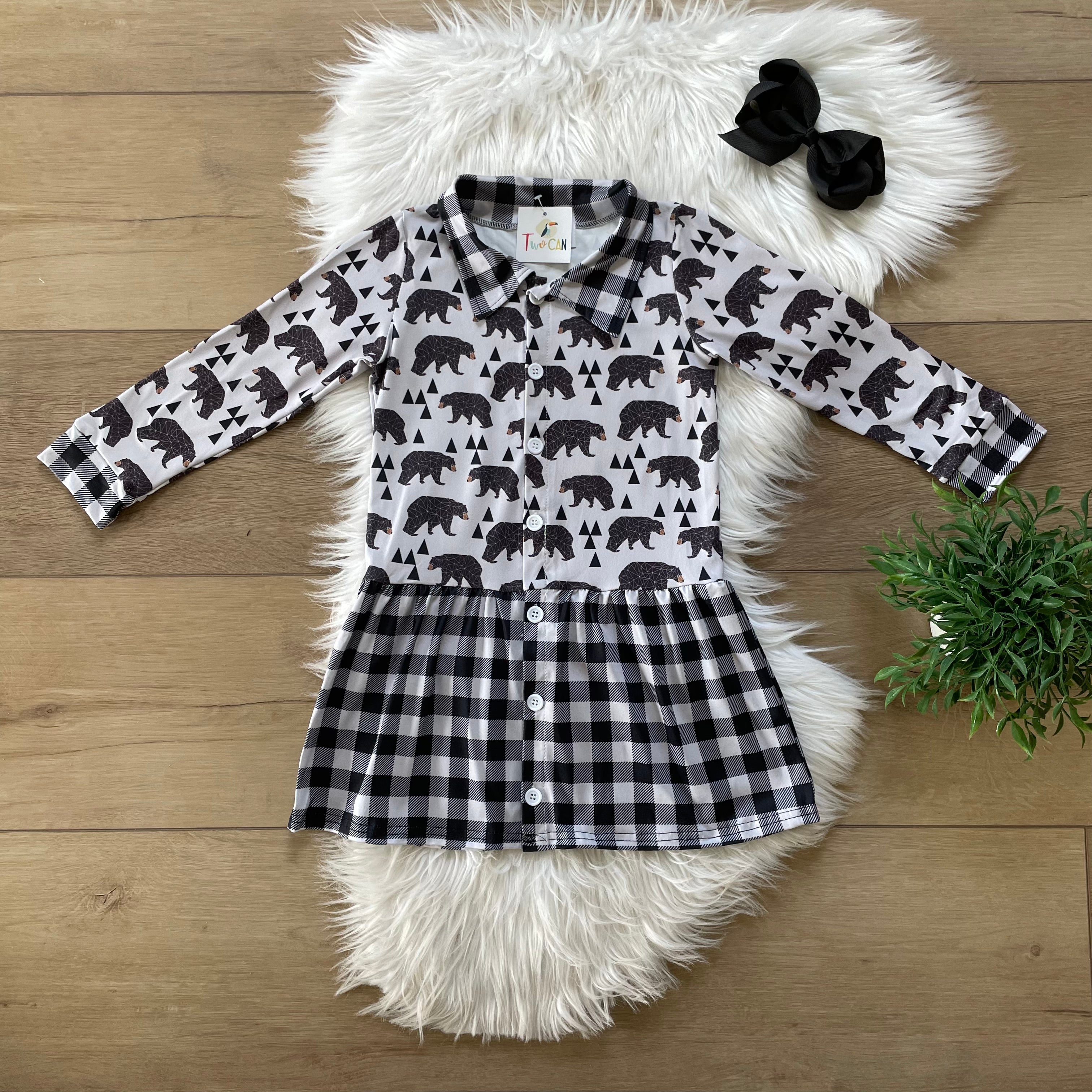 Black Bears Dress by Twocan