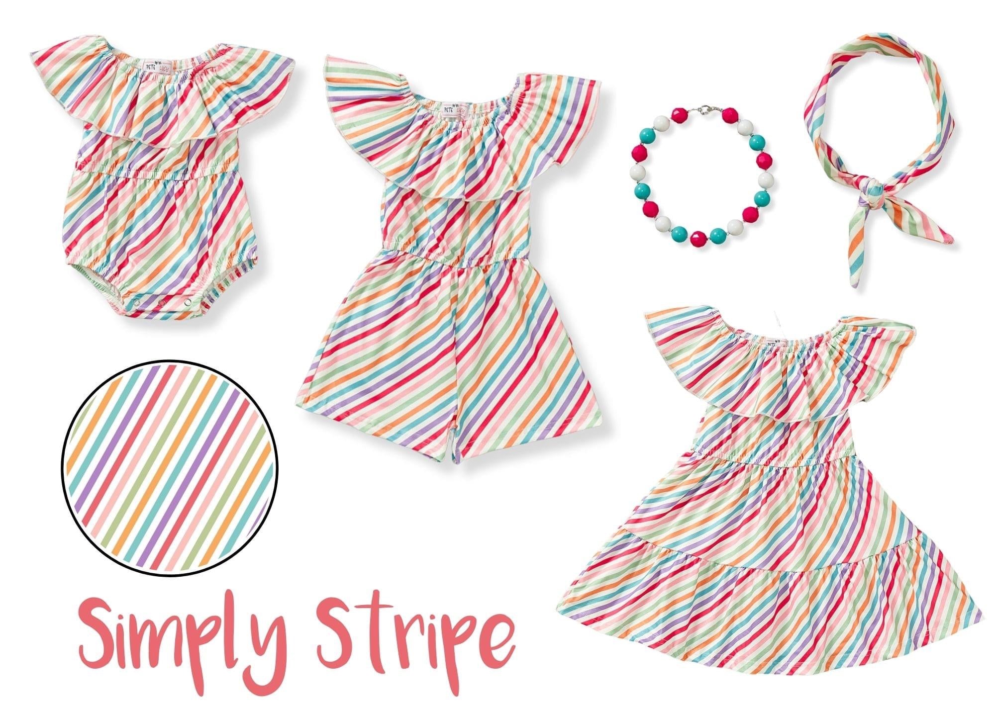 Simply Stripe Bubblegum Necklace by Pete and Lucy