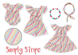 Simply Stripe Bubblegum Necklace by Pete and Lucy