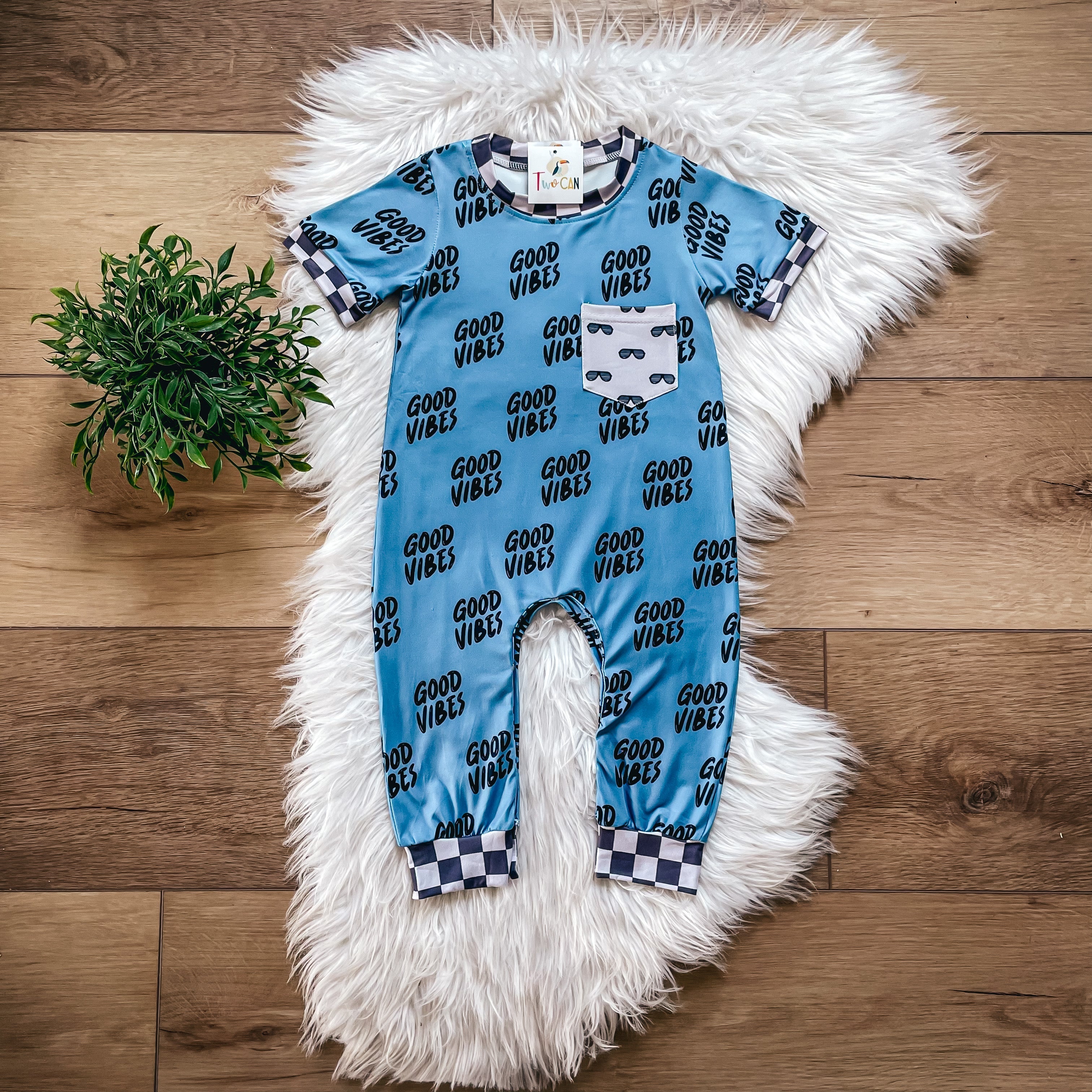 Good Vibes Baby Romper by Twocan