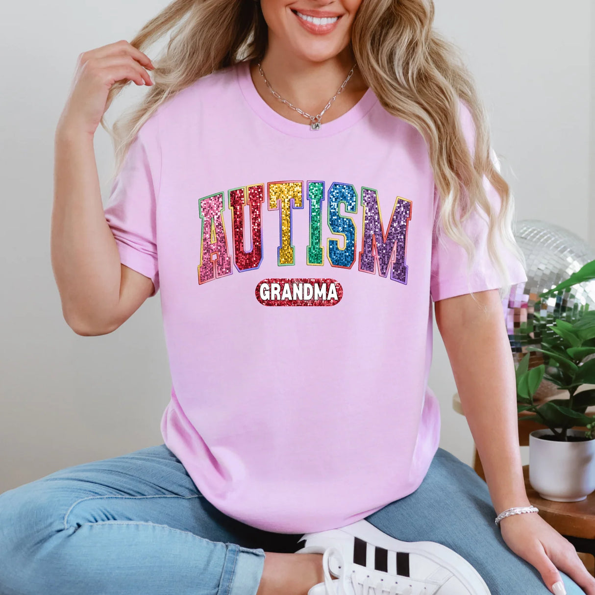 Bling Autism Grandma Graphic Tee