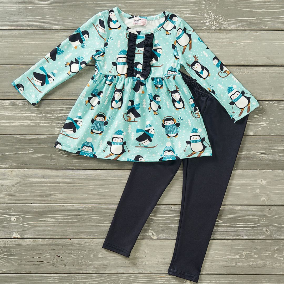 Penguin Playtime Outfit Set by Pete + Lucy