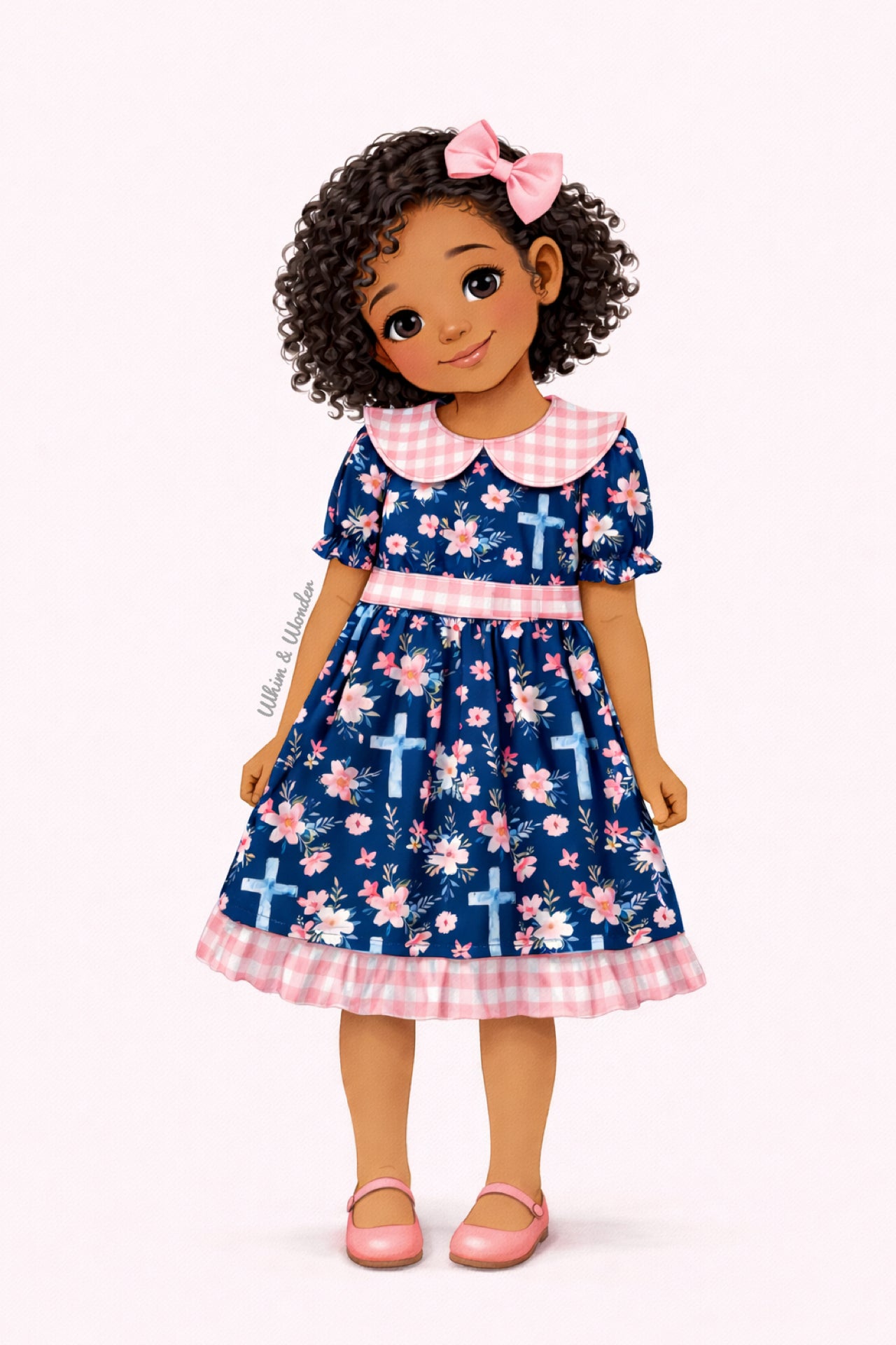 Crosses and Gingham Dress | Twocan **PREORDER** – Whim & Wonder