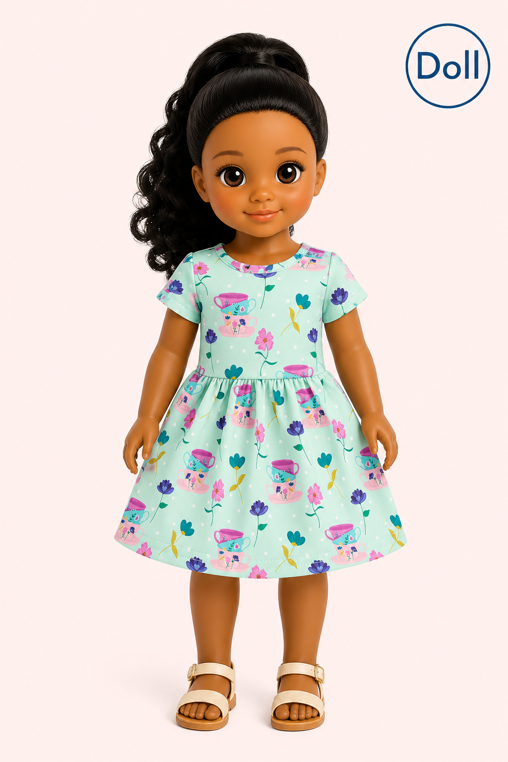 Tea Party Doll Dress for 18” Dolls | Pete + Lucy