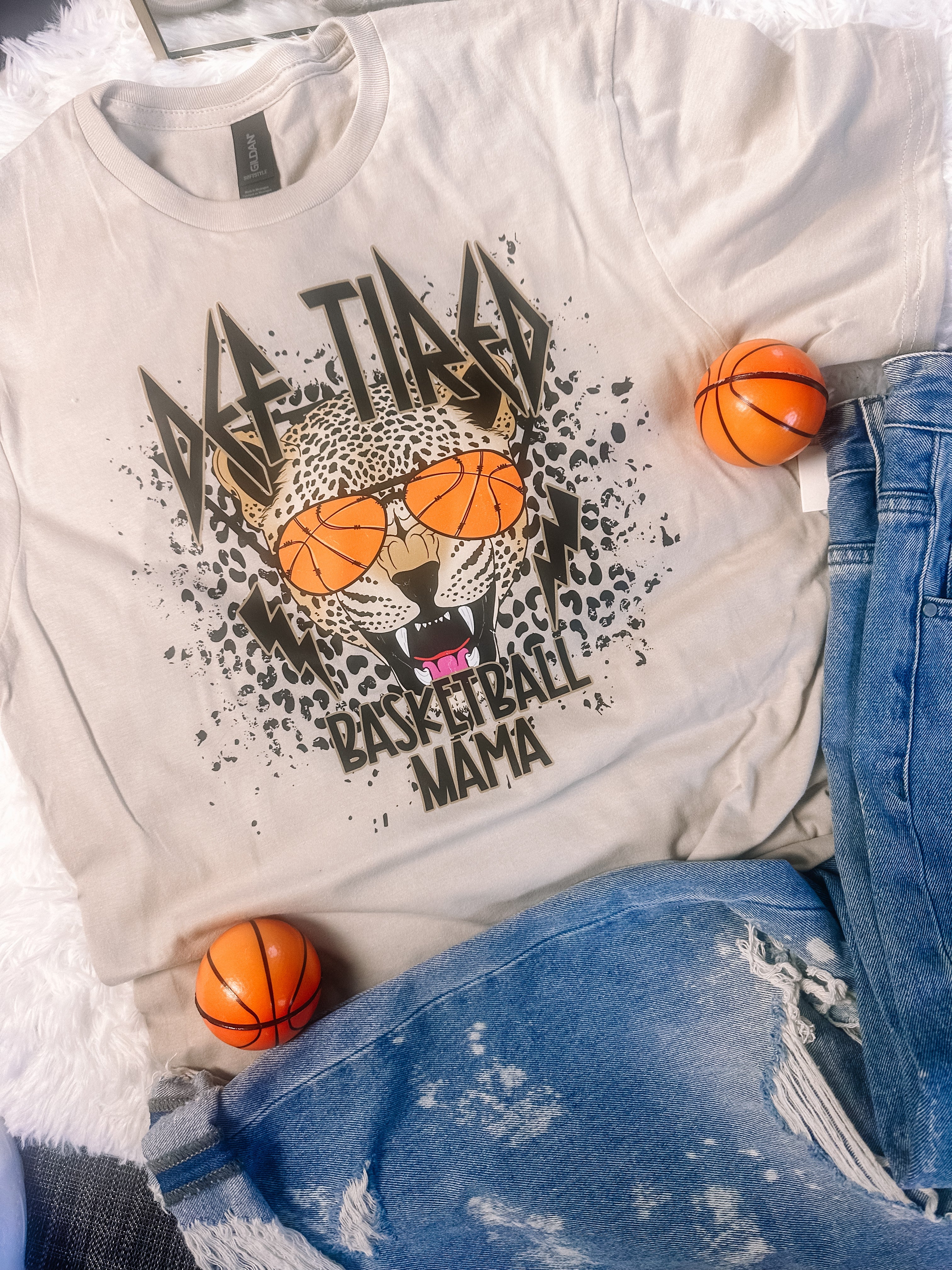 Tired Basketball Mama | Women's Graphic Tee