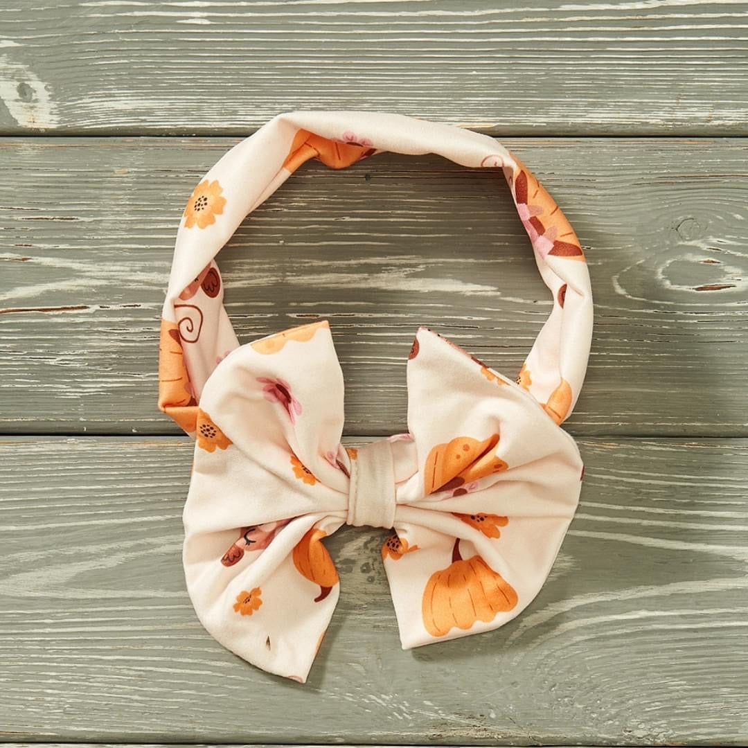 Pumpkin Pals Bow Headband by Pete and Lucy