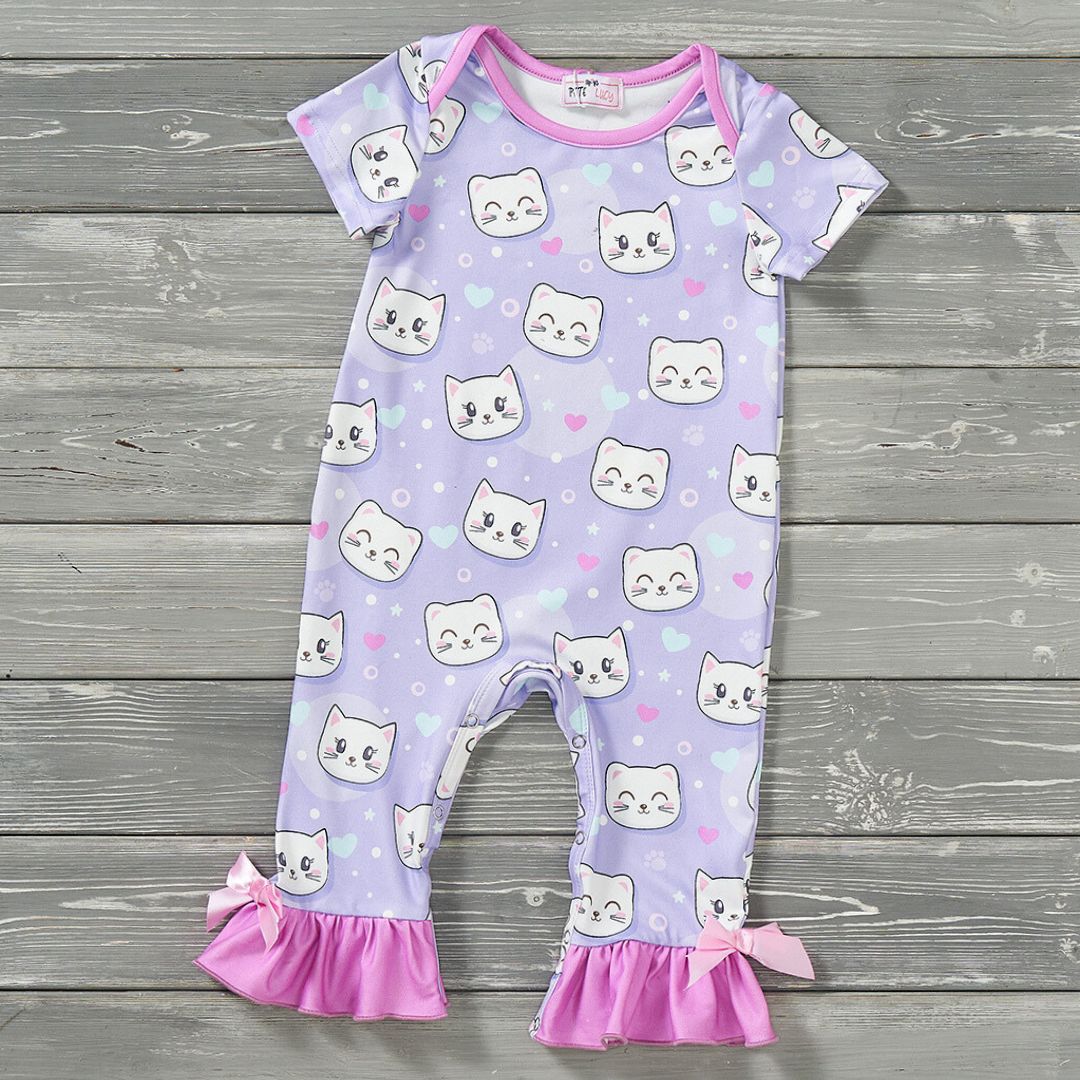 Cat's Meow Baby Romper by Pete + Lucy