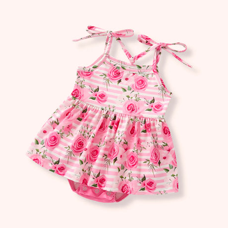 Pink Posies Baby Romper | Pete + Lucy | PREORDER