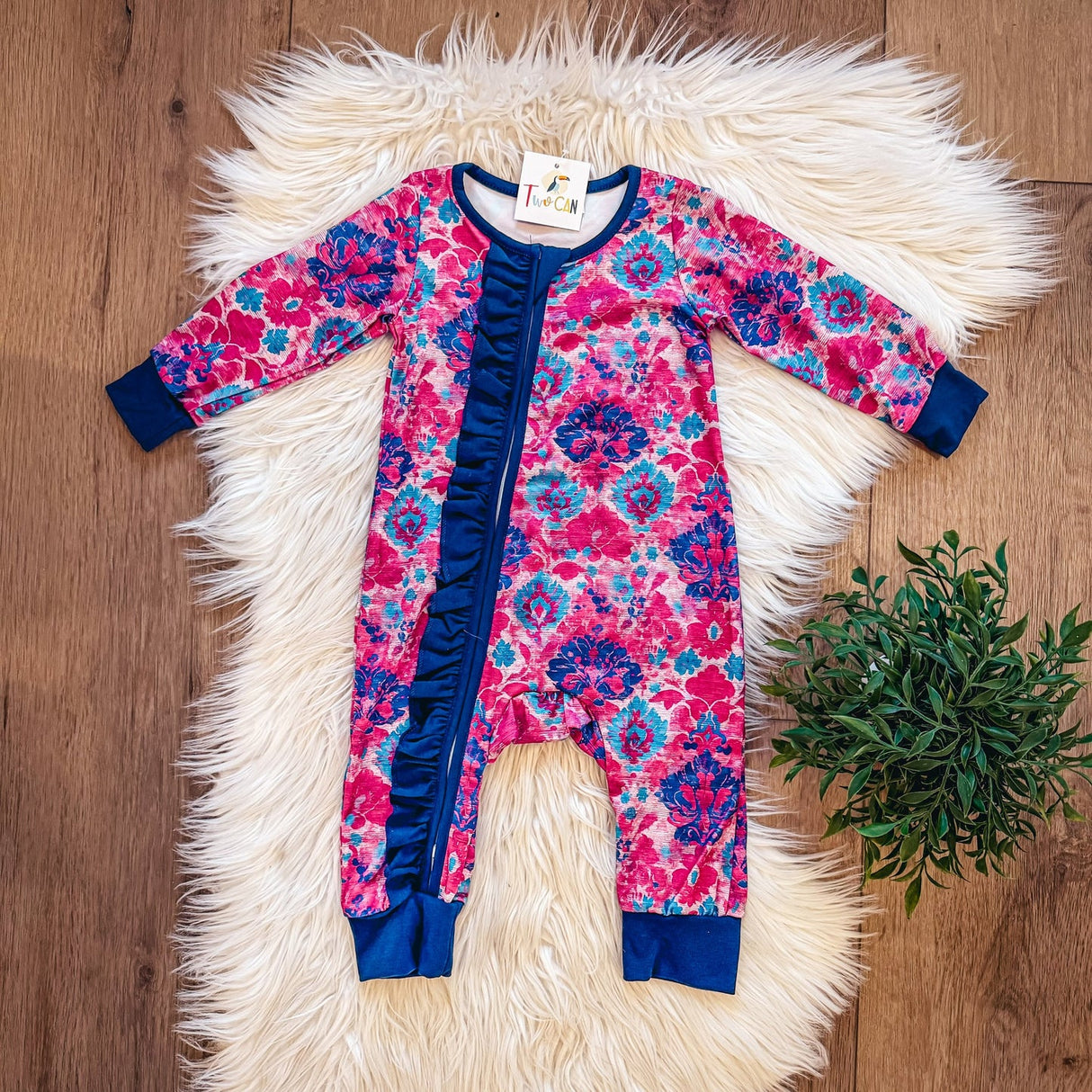 Jewel Paisley Zippie Romper | TwoCan