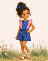 Americana Farmhouse Ruffle Romper | Wellie Kate