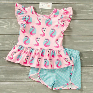 Cool Flamingo Shorts Set by Pete and Lucy