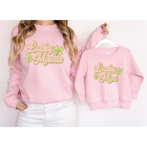 Lucky Mama & Mini with Clover | Women's Graphic Sweatshirt