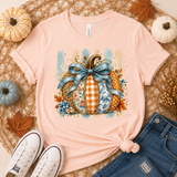 Striped Patchwork Pumpkin Graphic Tee