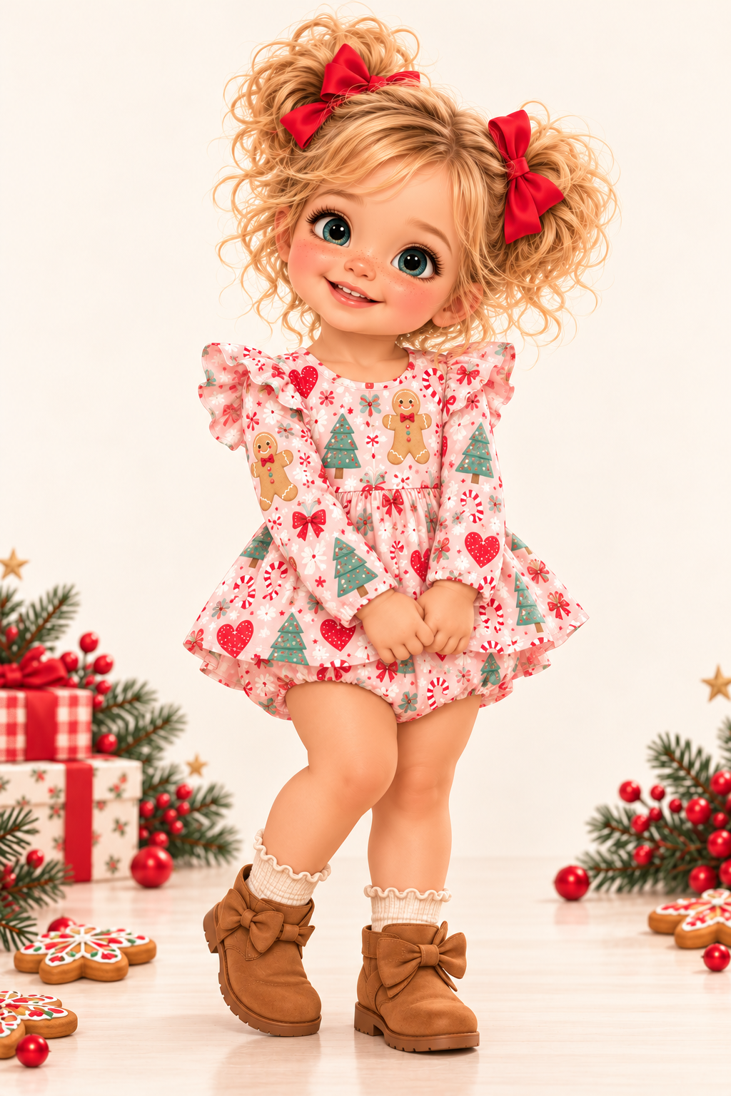 Christmas Cookies Romper | Pete and Lucy