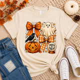 Preppy Halloween Coquette Ghost Tee | Women's