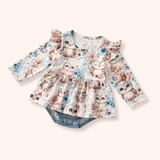 Lovely Owlets Baby Skirted Romper | Pete + Lucy