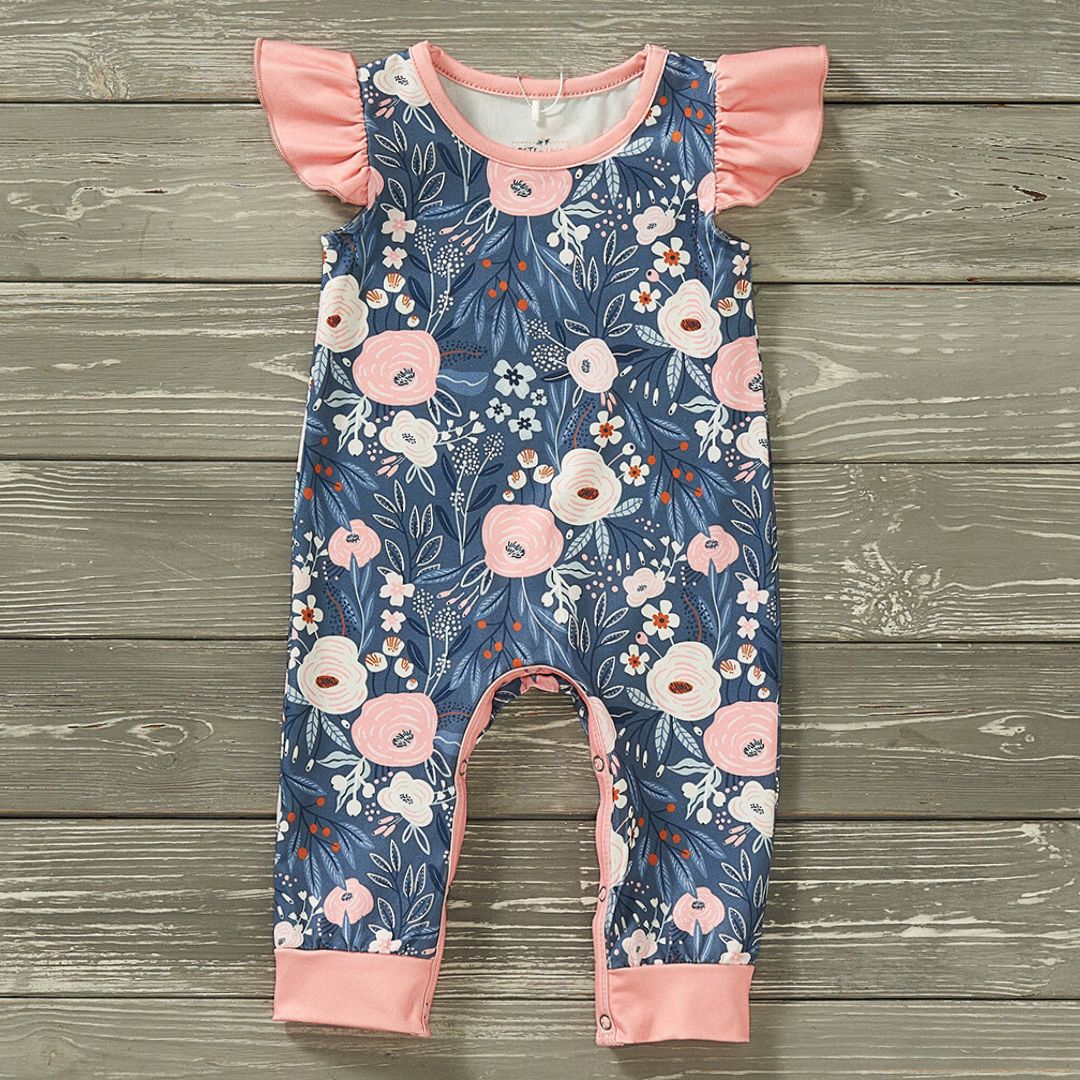 Gray Gardens Baby Romper by Pete + Lucy