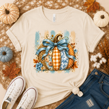 Striped Patchwork Pumpkin Graphic Tee