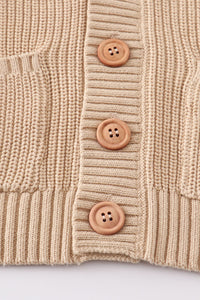 Apricot Oversized Pocket Cardigan Sweater by Abby & Evie