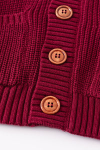 Maroon Oversized Pocket Cardigan by Abby & Evie