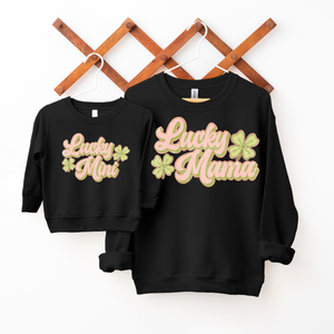 Lucky Mama & Mini with Clover | Women's Graphic Sweatshirt