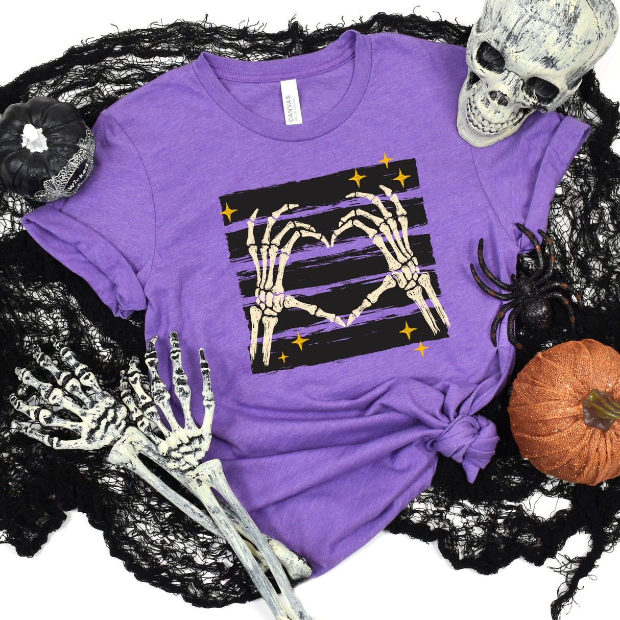 Halloween Skeleton Hands Graphic Tee | Women's
