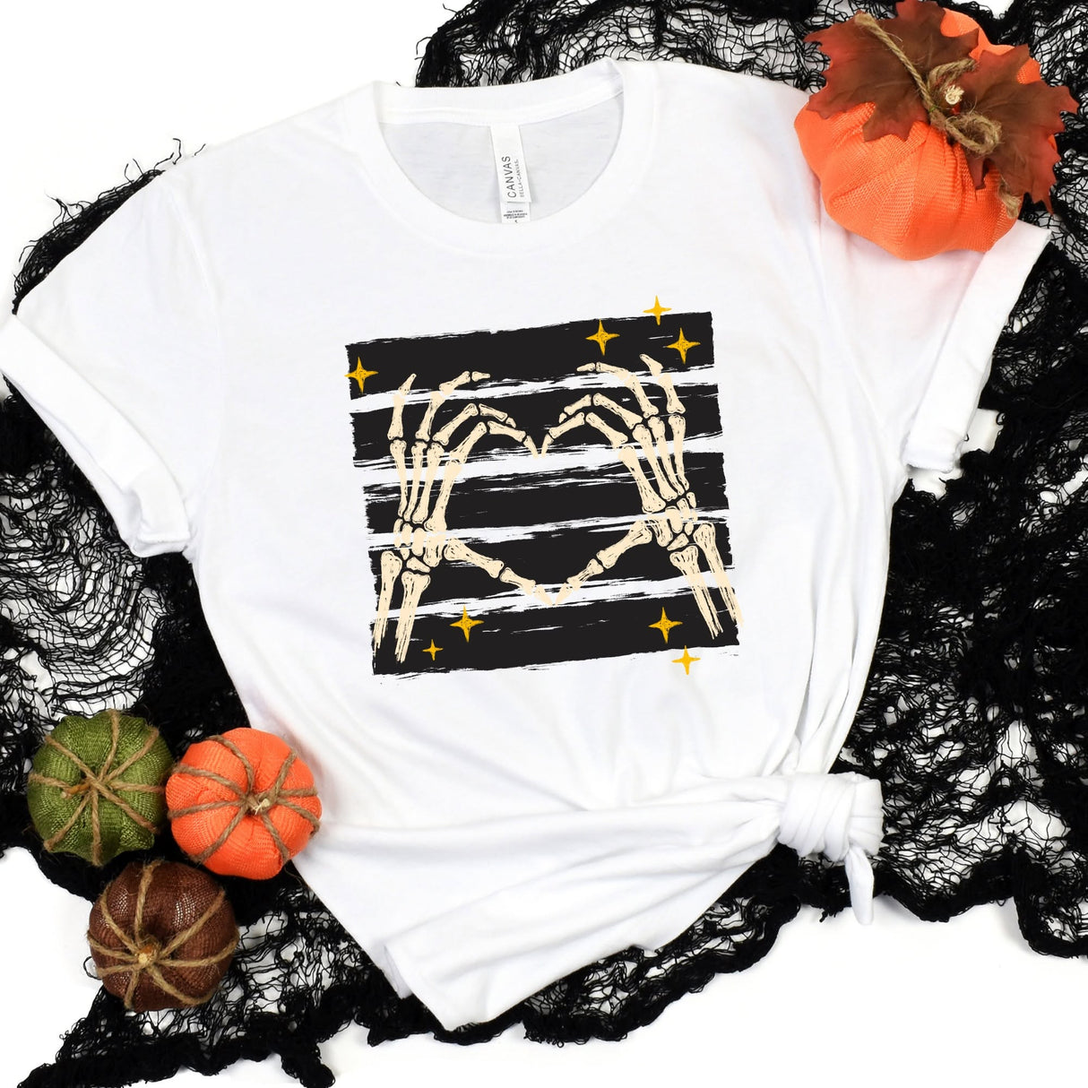 Halloween Skeleton Hands Graphic Tee | Women's