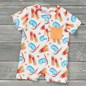 Snorkel Time Baby Romper By Pete and Lucy