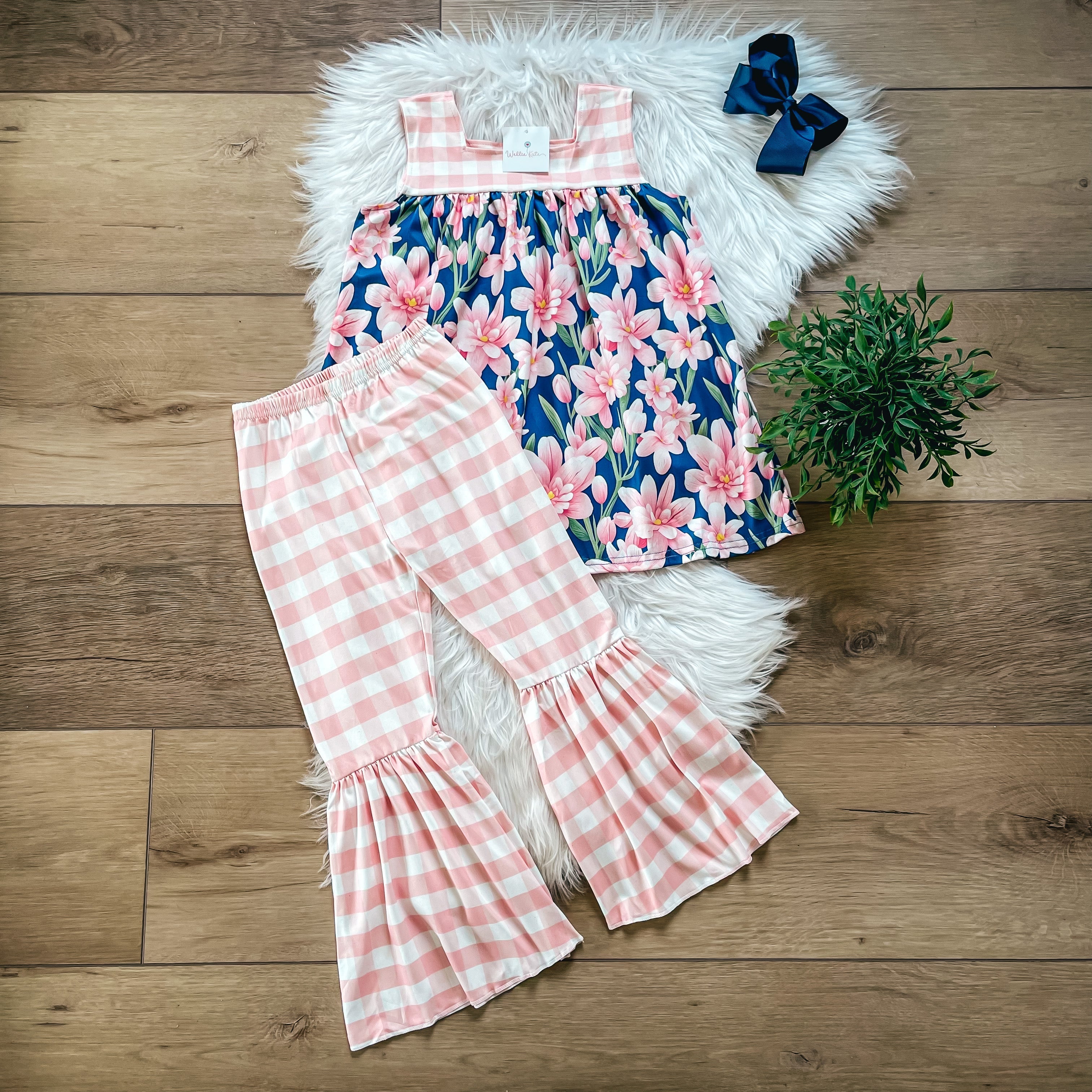 Blooming Blossoms Bell Pants Set by Wellie Kate