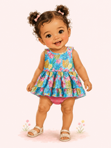 Preppy Pineapples Baby Bubble | Pete + Lucy