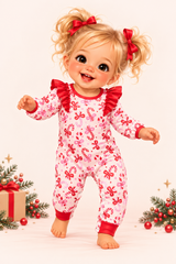 Candy Cane Cutie Baby Romper | Pete and Lucy