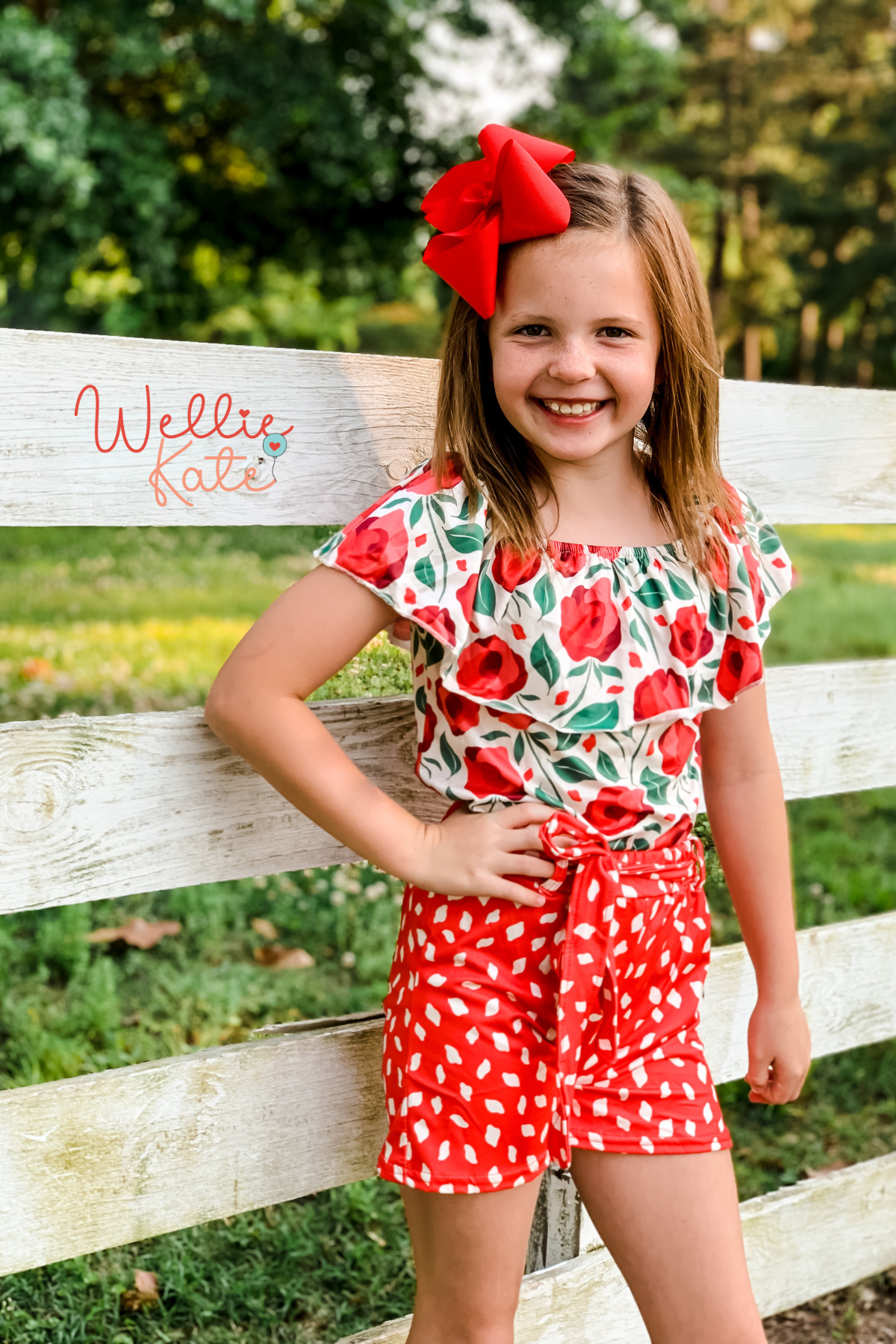 Roses Shorts Set by Wellie Kate