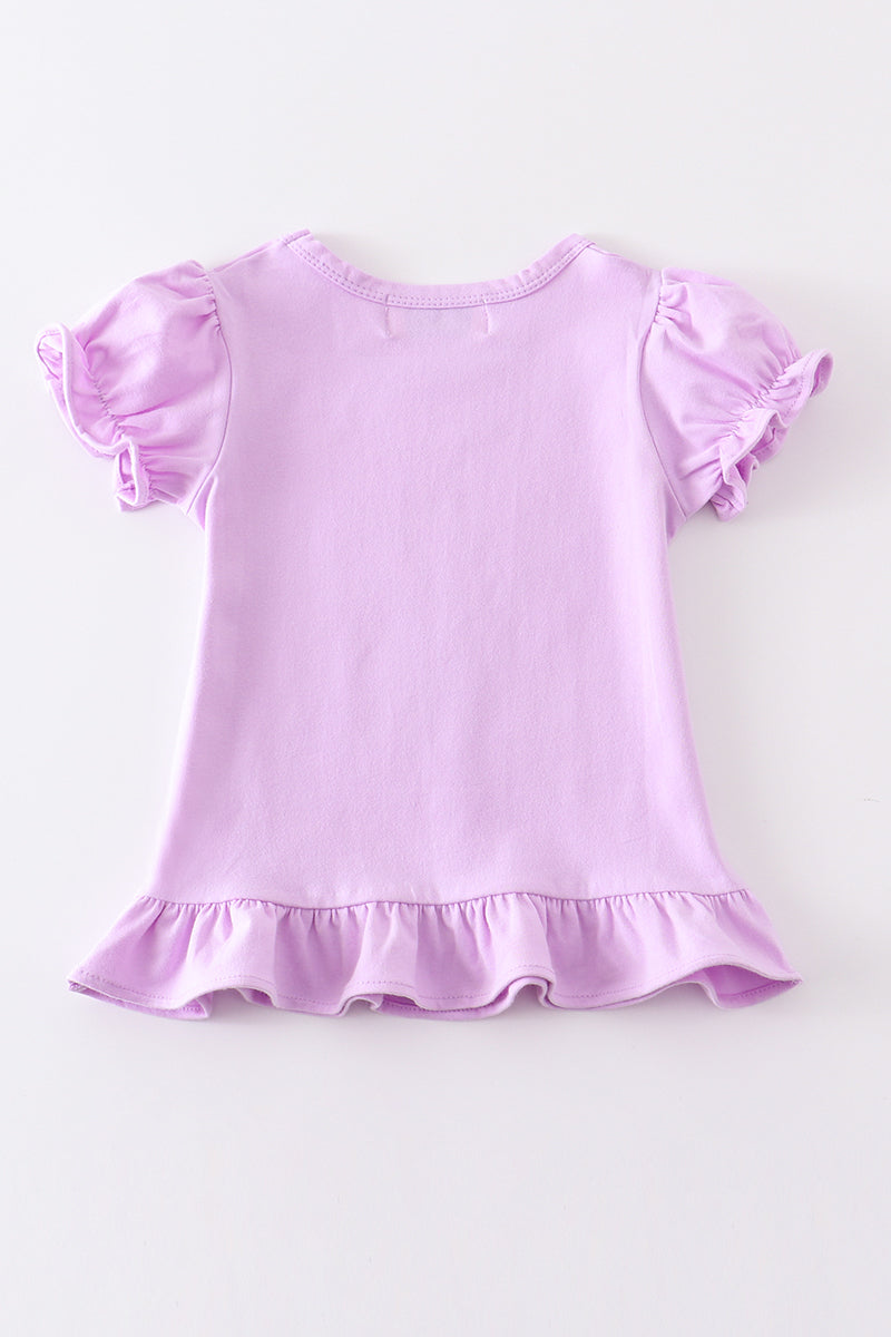 Soft Purple Ruffle Top by Abby & Evie