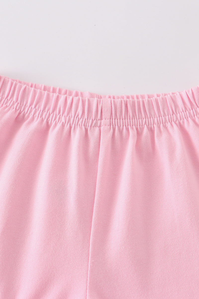 Soft Blush Ruffle Shorts by Abby & Evie