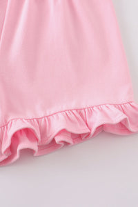 Soft Blush Ruffle Shorts by Abby & Evie