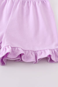 Soft Purple Ruffle Shorts by Abby & Evie