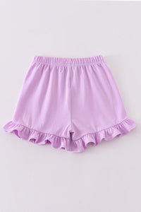 Soft Purple Ruffle Shorts by Abby & Evie