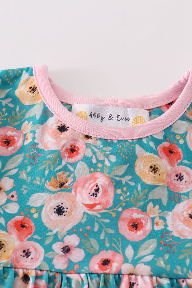 Floral Daydream Baby Skirted Romper by Abby & Evie