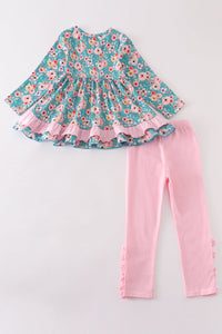 Floral Daydream Ruffle Pants Set by Abby & Evie