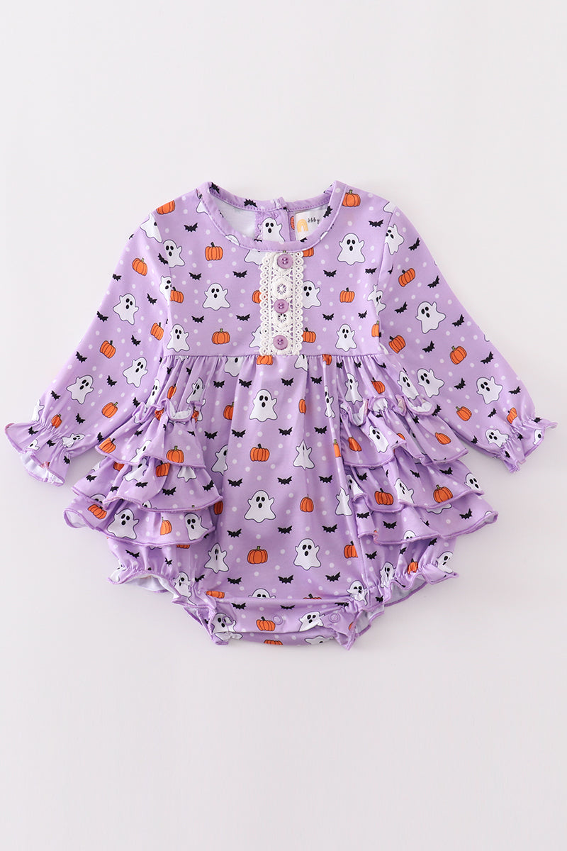 Lilac Boo Baby Romper by Abby & Evie