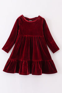 Ruby Red Tiered Dress by Abby & Evie