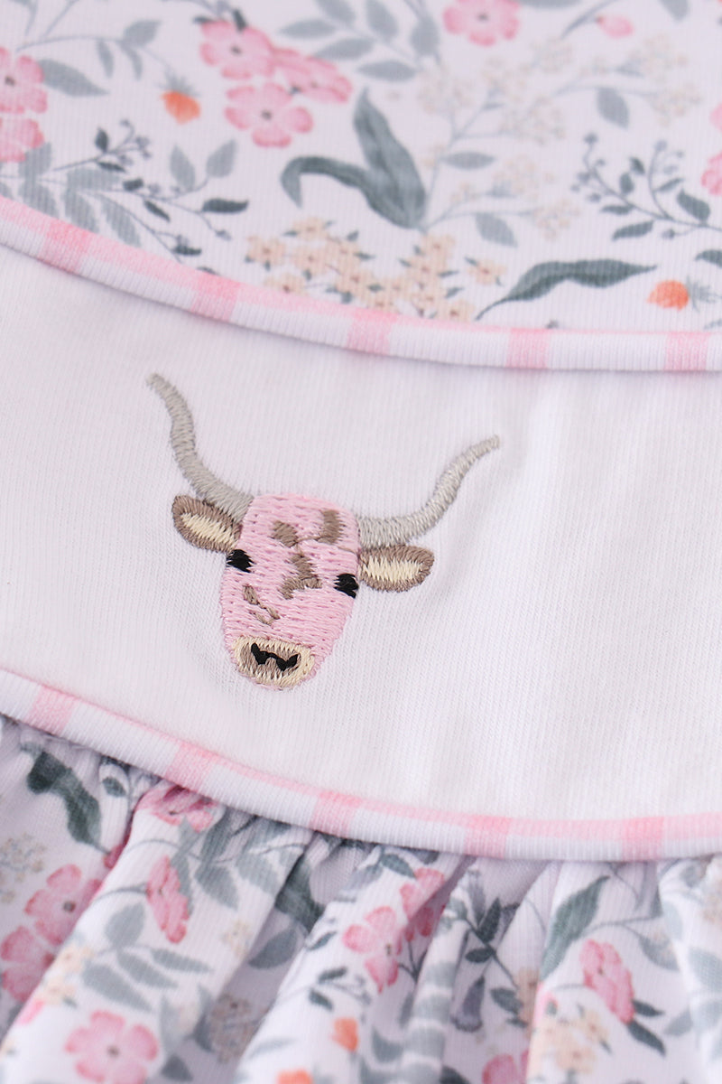 Cattle & Blooms Embroidered Outfit Set by Abby & Evie