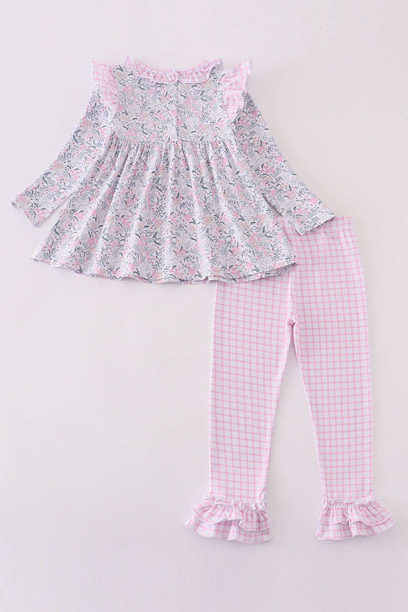 Cattle & Blooms Embroidered Outfit Set by Abby & Evie