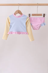 Rainbow Sherbet Two-Piece Rashguard | UPF 50+