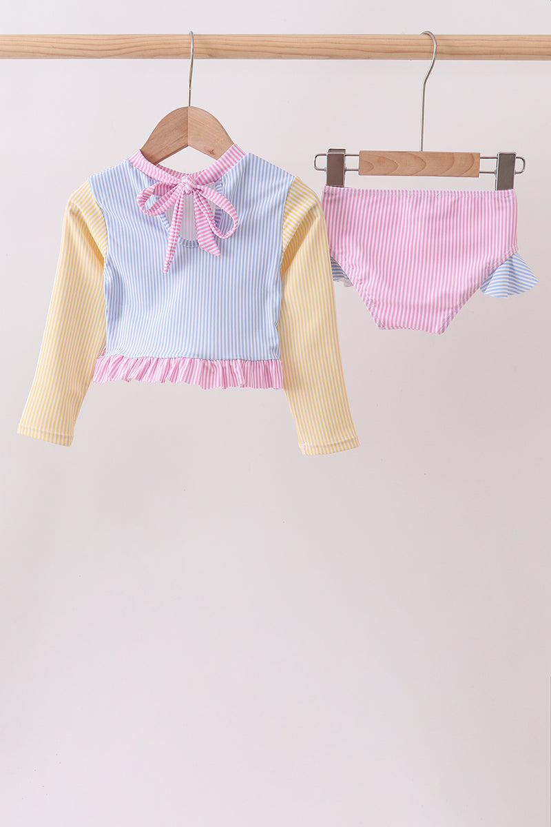 Rainbow Sherbet Two-Piece Rashguard | UPF 50+