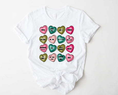 90's Rap Candy Hearts | Graphic tee or sweatshirt