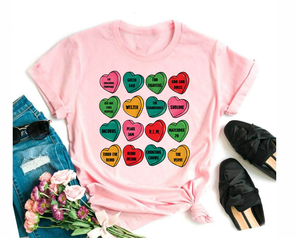 90's Rock Candy Hearts | Graphic Tee